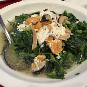 Aquarius Seafood - V15.Braise Snow Pea Lvs w.C.Egg in Broth- - Dim Sum Near Me - Fort Lee, New Jersey