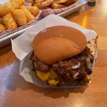 Proudly Serving - I'm stuck in a square, becoming one too Birthday/Anniversary Dinner Chili Burger w/ Tots from #ProudlyServing - Burgers Near Me - Hermosa Beach, California Proudly Serving - I'm stuck in a square, becoming one too Birthday/Anniversary Dinner Chili Burger w/ Tots from #ProudlyServing - Burgers Near Me - Hermosa Beach, California