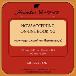 Henniker Massage - On-line booking