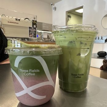 Three Fields Coffee - Strawberry and double matcha - Coffee & Tea Near Me - Alhambra, California