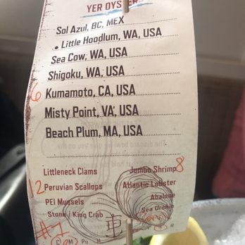 Fishing With Dynamite - Raw bar menu - Seafood Near Me - Manhattan Beach, California