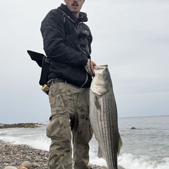 Ocean State Tackle - 40" striped bass caught on fresh caught pogies from ocean state - Fishing Near Me - Providence, Rhode Island Ocean State Tackle - 40" striped bass caught on fresh caught pogies from ocean state - Fishing Near Me - Providence, Rhode Island