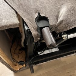 American Furniture Warehouse - Setup guys sit sofa on floor on back panel instead of attaching it