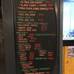 Ohana - Menu for Ohana Poké Bowls