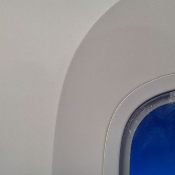 Royal Air Maroc - This shows the difference between a dimmed window and one that is not; however, cabin staff ultimately took control and dimmed them all - Airlines Near Me