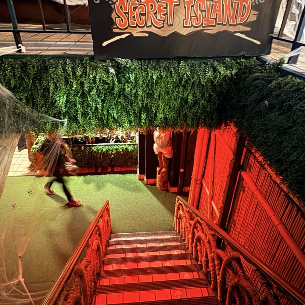 Secret Island - Stairs down to the entrance - Polynesian Near Me - Long Beach, California