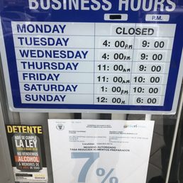 Working hours at it's new location. Working hours at it's new location.