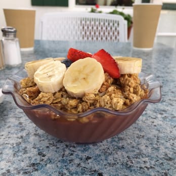 Olive Cafe - The açai bowl with honey, granola, and fresh fruit. - Breakfast & Brunch Near Me - San Diego, California Olive Cafe - The açai bowl with honey, granola, and fresh fruit. - Breakfast & Brunch Near Me - San Diego, California