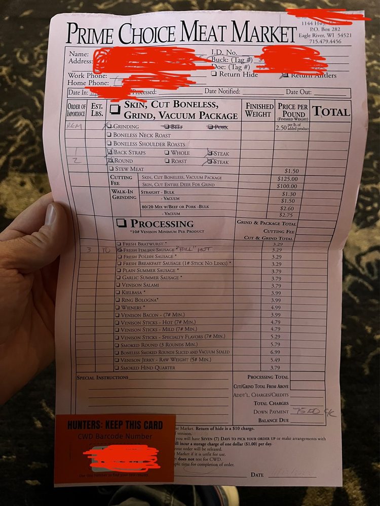 PRIME CHOICE MEAT MARKET Updated October 2024 1144 Hwy 45 S, Eagle