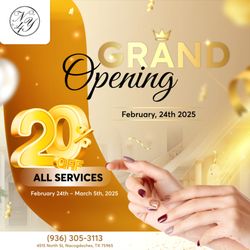 Nails 4 You - The wait is over--Nail 4 You is NOW OPEN!
20%    
(from February 24th - March 5th, 2025)