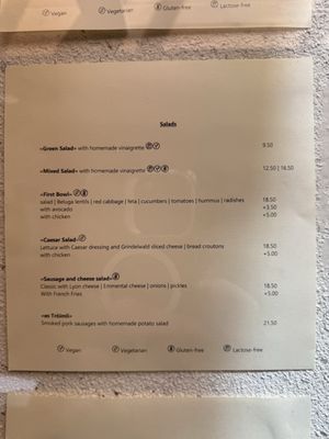 Menu photo 1 Restaurant Berggasthaus First Grindelwald, BE