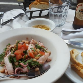 Caffe Macaroni - Fasul di calamari (squid with tomato, cannolone beans, arugula) - Italian Near Me - San Francisco, California