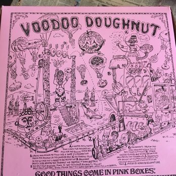 Voodoo Doughnut - Box Of pink - Donuts Near Me - Austin, Texas Voodoo Doughnut - Box Of pink - Donuts Near Me - Austin, Texas