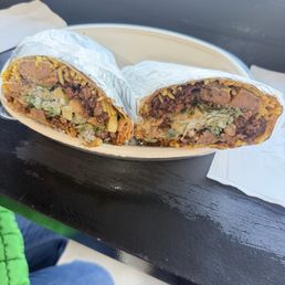lamb and seasoned beef burrito lamb and seasoned beef burrito