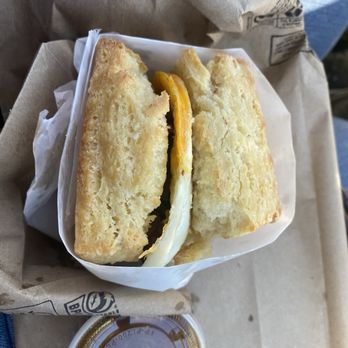 Bird Bird Biscuit - Bacon biscuit with egg. - Breakfast & Brunch Near Me - Austin, Texas