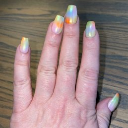 Chrome tie dye nails by Daniel!!