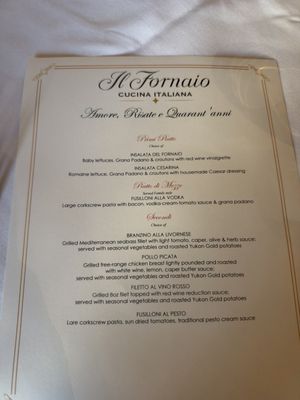 Menu photo 1 Il Fornaio Burlingame, CA