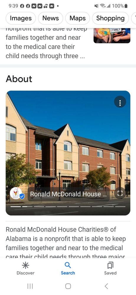 Ronald McDonald House Charities of Al - social services organization in Birmingham, AL