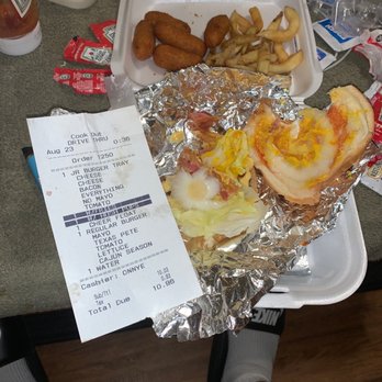 Cook Out - I ordered a Junior burger double cheese , - Hot Dogs Near Me - Madison, Tennessee