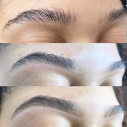 LUX Brows & Beauty - Brows before, after waxed and shaped & perfected with eyebrow product. Brows by Amanda.