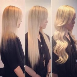 Hair By Audrey - Before and After hair extensions. Adding Extensions for thickness and length