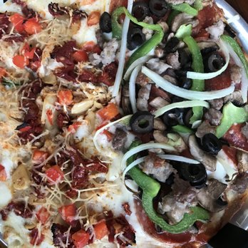 Skipolini's Pizza - 1/2 Combination & 1/2 Martinelli on Gluten Free crust. - Food Delivery Services Near Me - Antioch, California