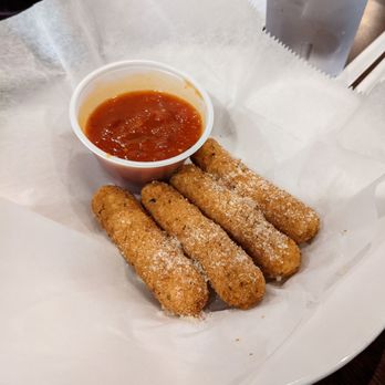 Vintage Pizzeria - Fried mozzarella sticks (what's left of it). - Pizza Near Me - Dunwoody, Georgia Vintage Pizzeria - Fried mozzarella sticks (what's left of it). - Pizza Near Me - Dunwoody, Georgia