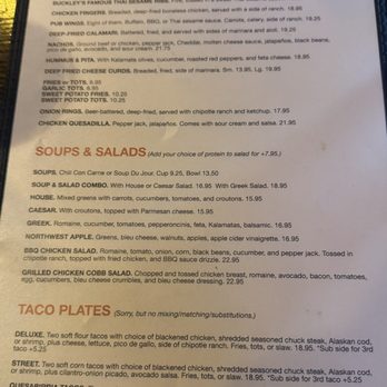 Buckley's In Belltown - Menu Sept 2025 - American Near Me - Seattle, Washington Buckley's In Belltown - Menu Sept 2025 - American Near Me - Seattle, Washington