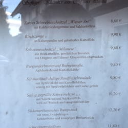 Gasthof Weißer Stein - Speisekarte im Aushang Teil 4