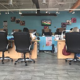 Messy nail stations. Messy nail stations.