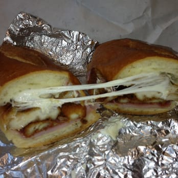 Casa D'italia - Chicken alla Nonna hero.  Check out that stretched fresh mozzarella! - Delis Near Me - Harrison, New York