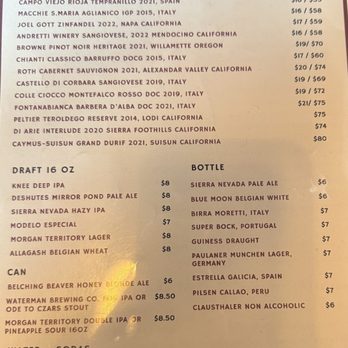Bodega Biondi - Menu - Wine Bars Near Me - Fair Oaks, California