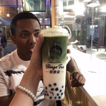 Bingo Tea - Matcha latte with tapioca pearls - Bubble Tea Near Me - Homer Glen, Illinois Bingo Tea - Matcha latte with tapioca pearls - Bubble Tea Near Me - Homer Glen, Illinois