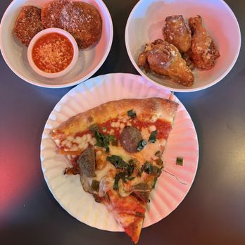 Bud’s Pizza & Beer - Rav's, Wings and Slice of Meatball Pizza - Pizza Near Me - St. Louis, Missouri