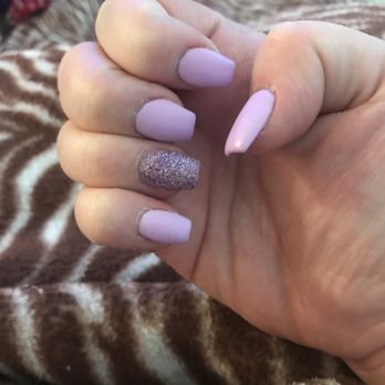Polished NailBar - Full set, coffin nail acrylic with matte gel. - Nail Salons Near Me - Bakersfield, California