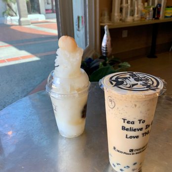 TNL Boba Tea - Lychee slush with honey boba and Vietnamese coffee with honey boba - Bubble Tea Near Me - Oceanside, California