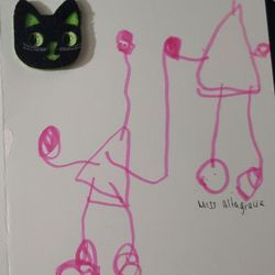 Devonshire Montessori School - My daughter's way of thanking her teachers for a wonderful year. A card with a drawing of her holding her teacher's hand