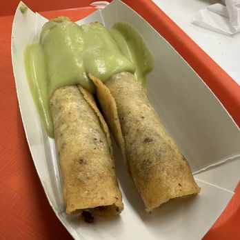 Arturo's Puffy Taco - Taquitos w/ avocado sauce - Mexican Near Me - Whittier, California