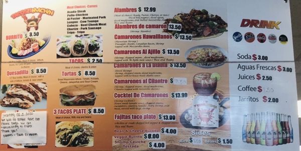 Menu photo 1 Tacos El Machin Albany, OR