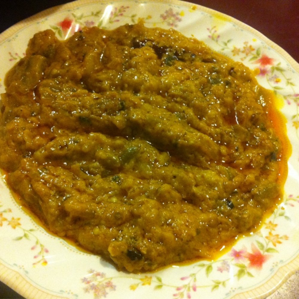 Shalimar - Eggplant dish, has some spices inside which makes the top portion of your head sweat but doesn't burn your mouth - Indian Near Me - Dublin, California Shalimar - Eggplant dish, has some spices inside which makes the top portion of your head sweat but doesn't burn your mouth - Indian Near Me - Dublin, California