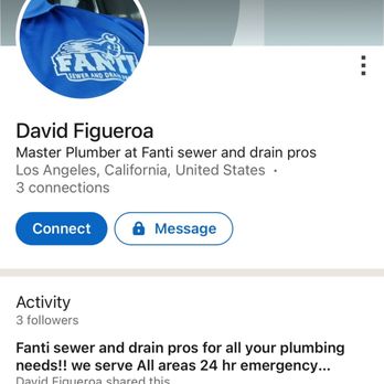 Fanti Sewer & Drain Pros - "David F." Is a Fanti employee, pretending to be my neighbor, but I know all of my neighbors.. none are named David F... - Plumbing Near Me - Cerritos, California