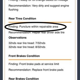 This is the report stating that the puncture in the tire could have been repaired, yet the manager said it couldn't be repaired. This is the report stating that the puncture in the tire could have been repaired, yet the manager said it couldn't be repaired.