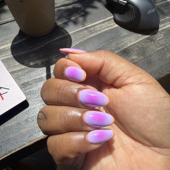 MOI Nails By Spring - Gel x extensions with aura design - Nail Salons Near Me - Los Angeles, California