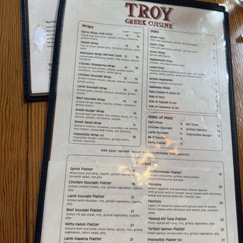 Troy - Menu - Greek Near Me - Alameda, California