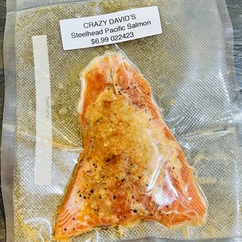 David’s General Store - a piece of salmon in a bag - Pizza Near Me - Port Sydney, Ontario