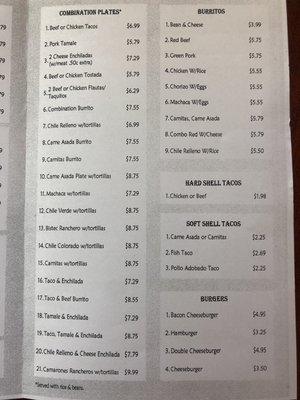 Menu photo 4 La Siesta Mexican Food Orange, CA