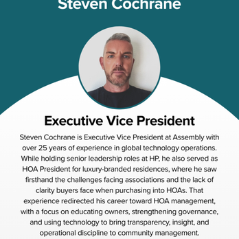 Assembly HOA Management - Steven Cochrane, Executive Vice President at Assembly - Property Management Near Me - Glendale, California Assembly HOA Management - Steven Cochrane, Executive Vice President at Assembly - Property Management Near Me - Glendale, California