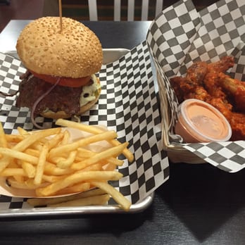 Halal Wings Plus - Bullseye burger combo and spicy chicken wings - Burgers Near Me - San Francisco, California