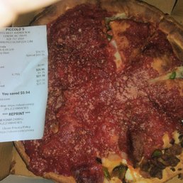 BAD BUSINESS. The cashier greeted me with "oh, you like the expensive pizzas..." I mentioned the unreadable menu on the website. 10"=27.70