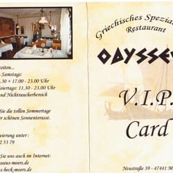 Restaurant Odysseus - VIP Karte .
